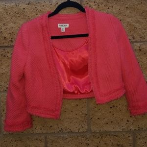 Pink Chanel looking jacket